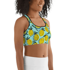 Lemon Pattern Sports Bra