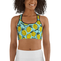 Lemon Pattern Sports Bra