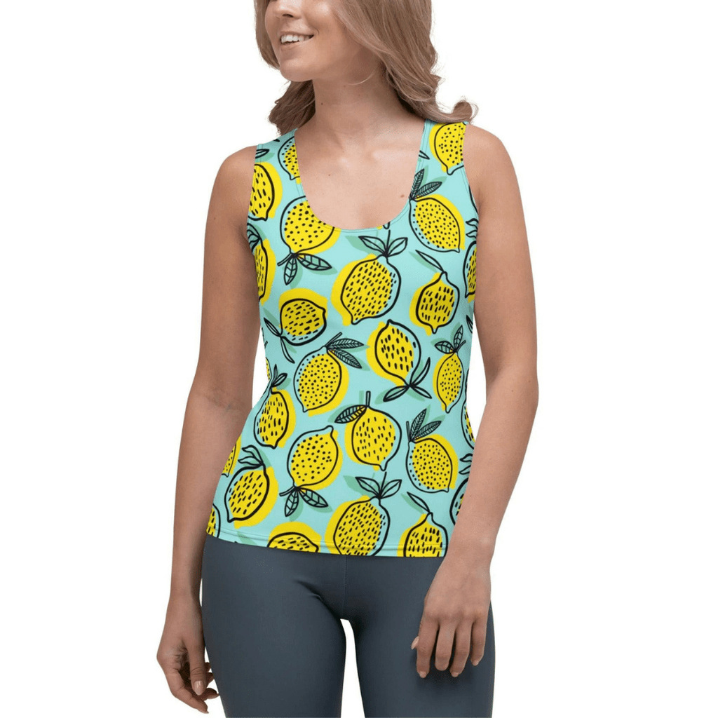 Lemon Pattern Tank Top