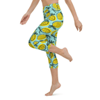 Lemon Pattern Yoga Capris