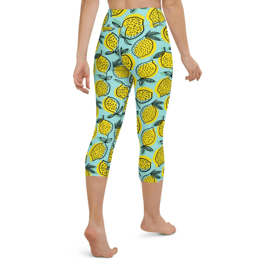 Lemon Pattern Yoga Capris