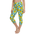 Lemon Pattern Yoga Capris