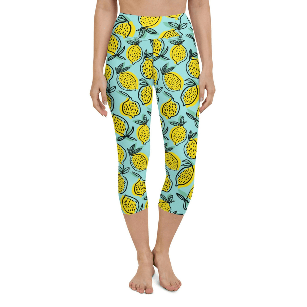 Lemon Pattern Yoga Capris