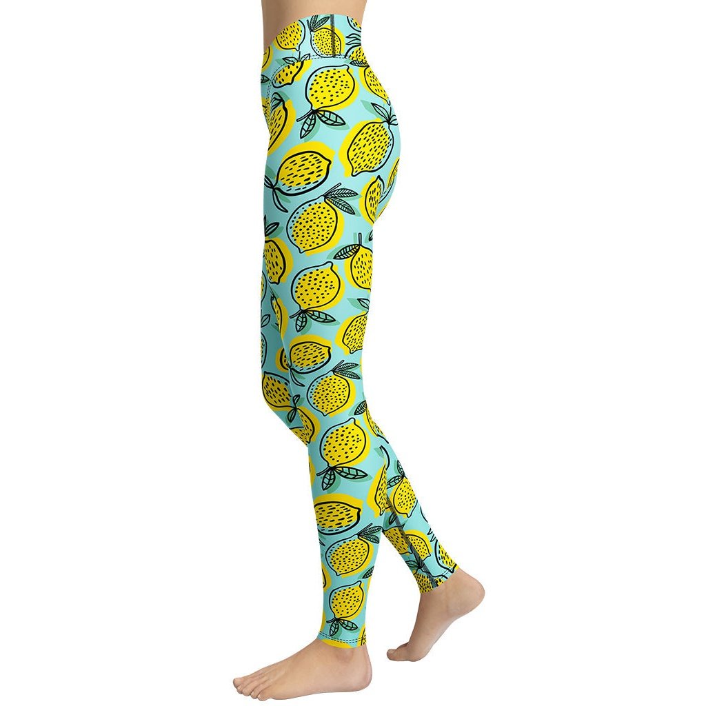 Lemon Pattern Yoga Leggings