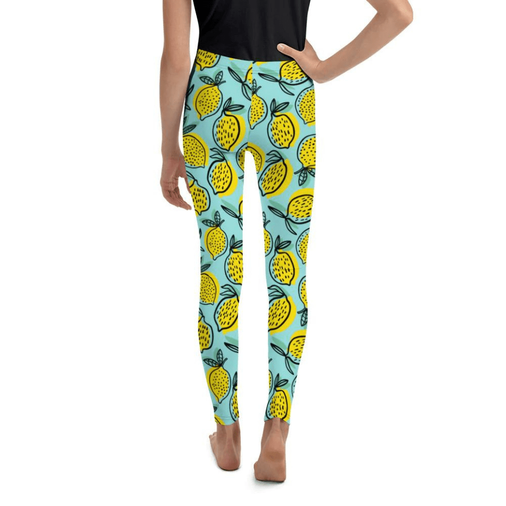 Lemon Pattern Youth Leggings