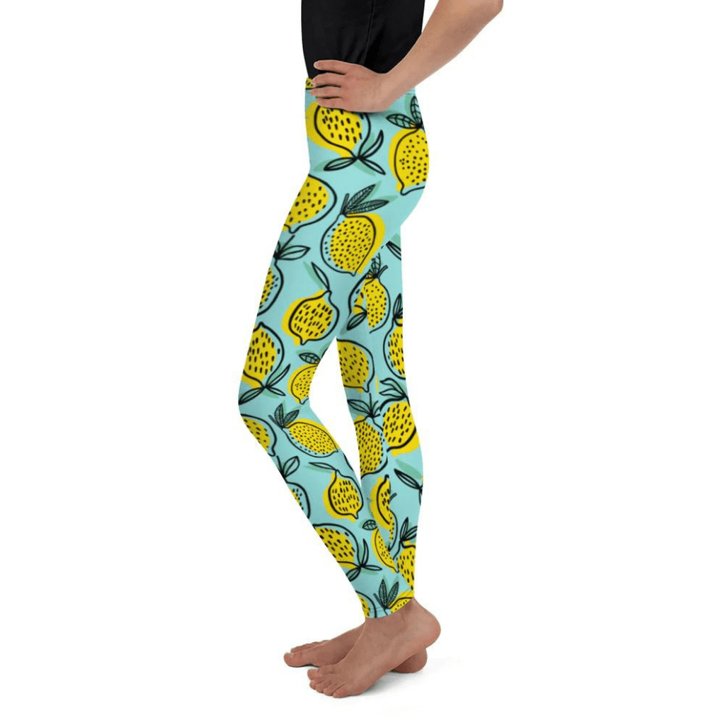 Lemon Pattern Youth Leggings
