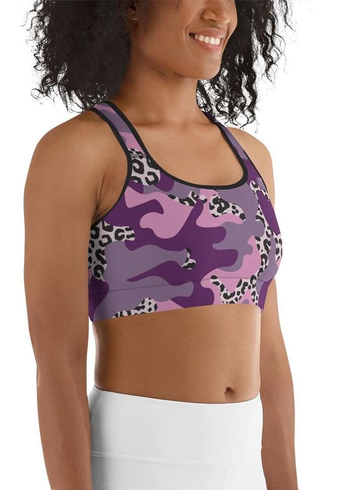 Leopard Camo Sports Bra