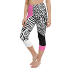 Leopard Color Block Yoga Capris