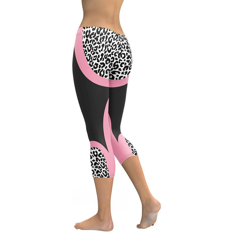 Knockout Capris Chestnut Leopard Print