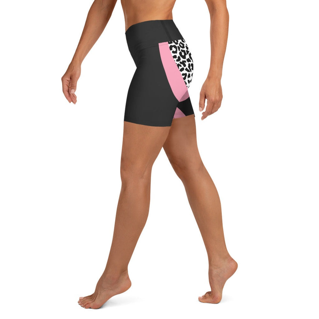 Leopard Geometric Yoga Shorts