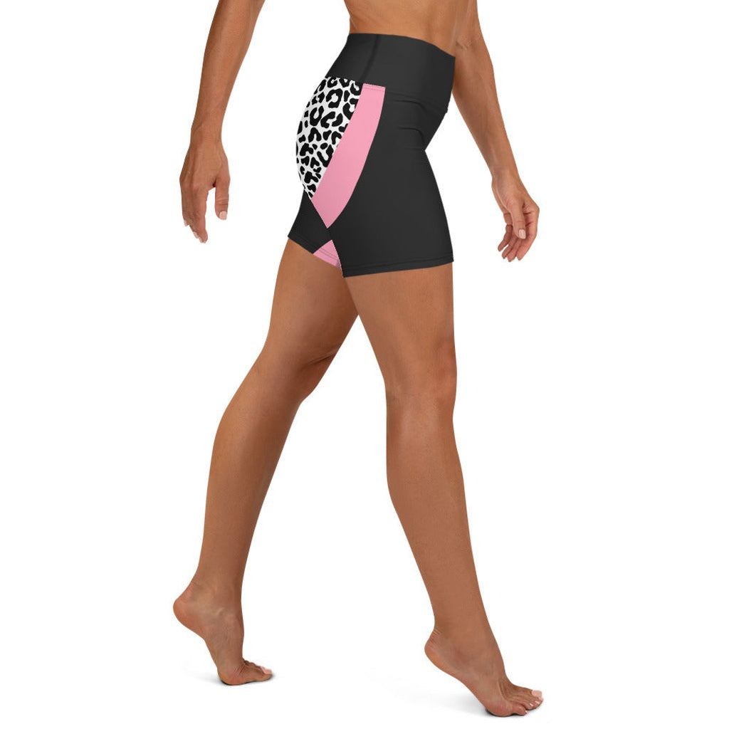 Leopard Geometric Yoga Shorts