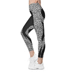 Leopard Heart Shaped Crossover Leggings With Pockets