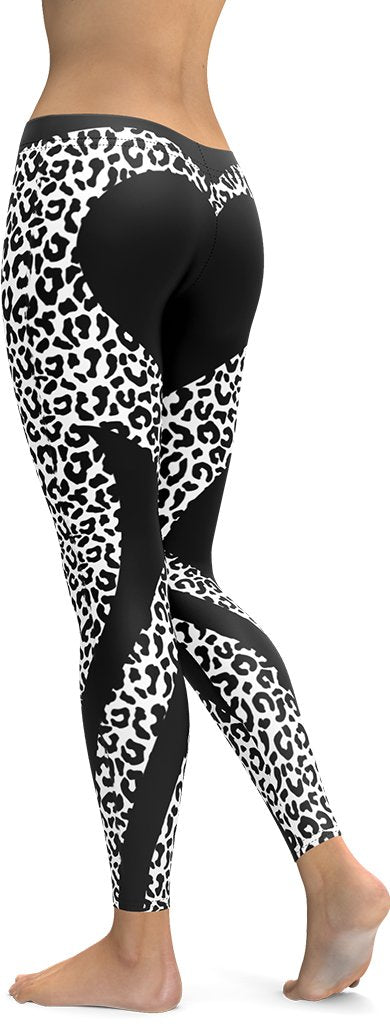 Leopard Heart Shaped Leggings