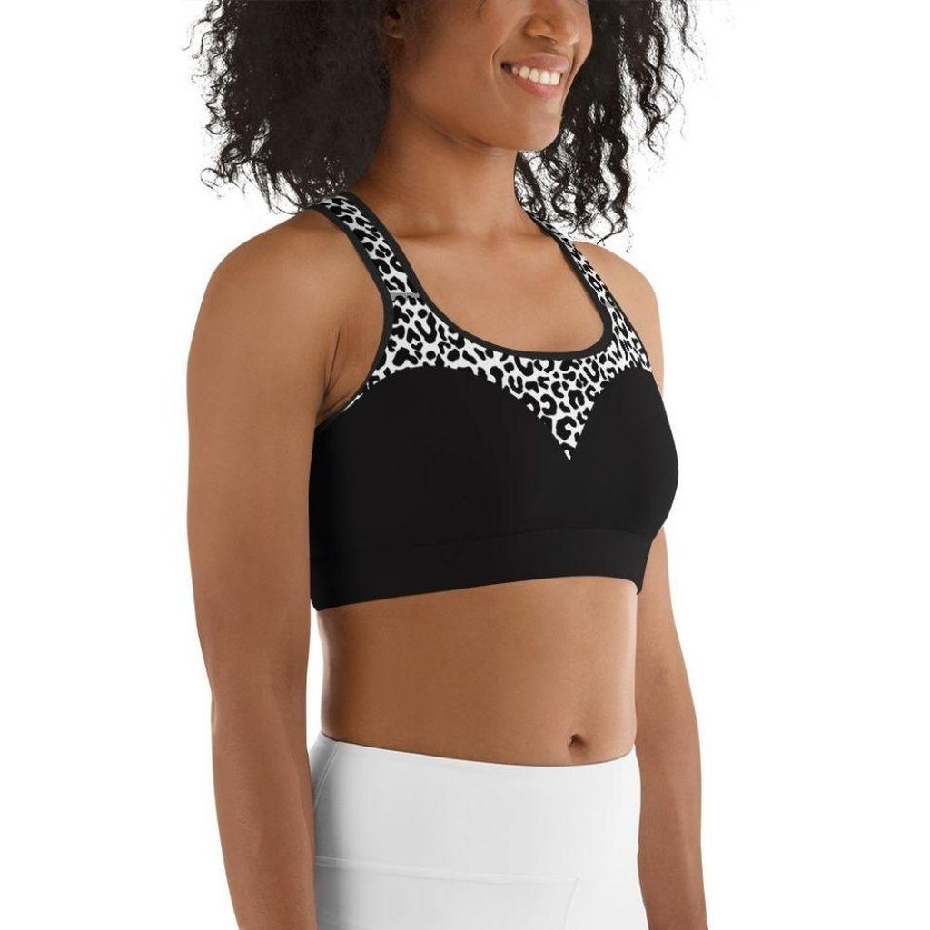 Leopard Heart Shaped Sports Bra