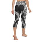 Leopard Heart Shaped Yoga Capris