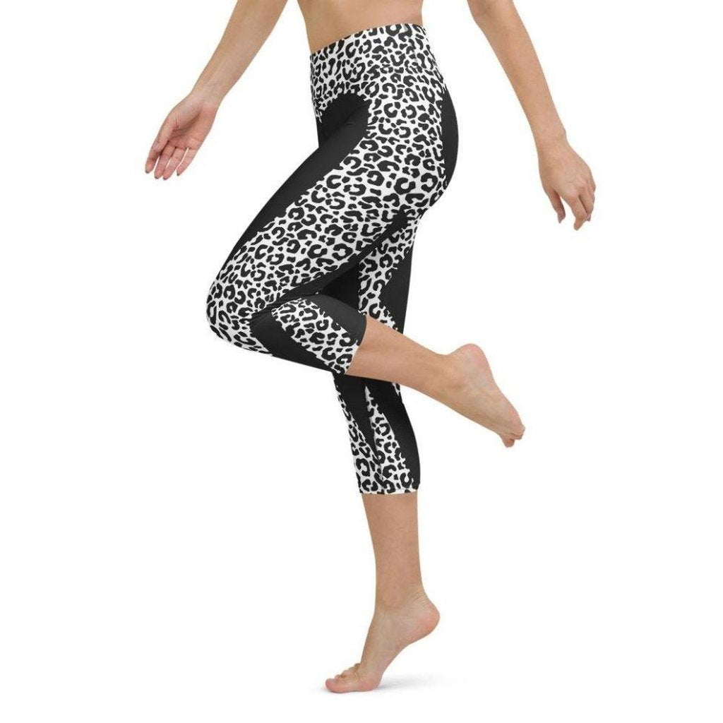 Leopard Heart Shaped Yoga Capris