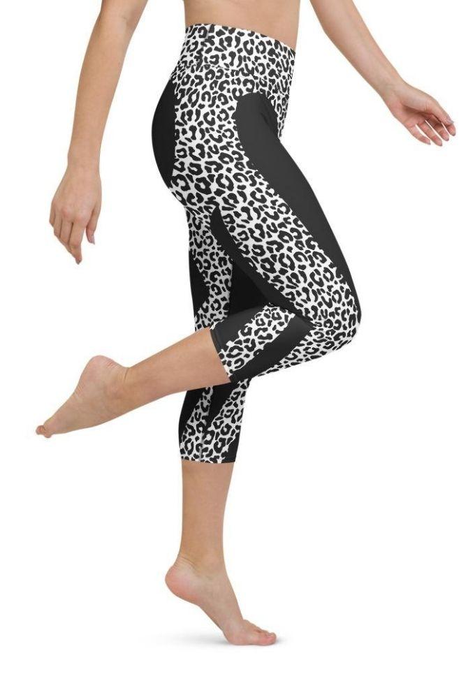 Leopard Heart Shaped Yoga Capris