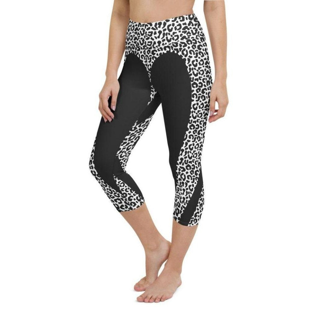 Leopard Heart Shaped Yoga Capris
