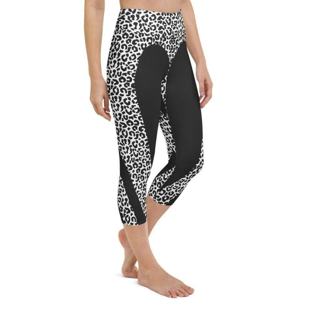 Leopard Heart Shaped Yoga Capris