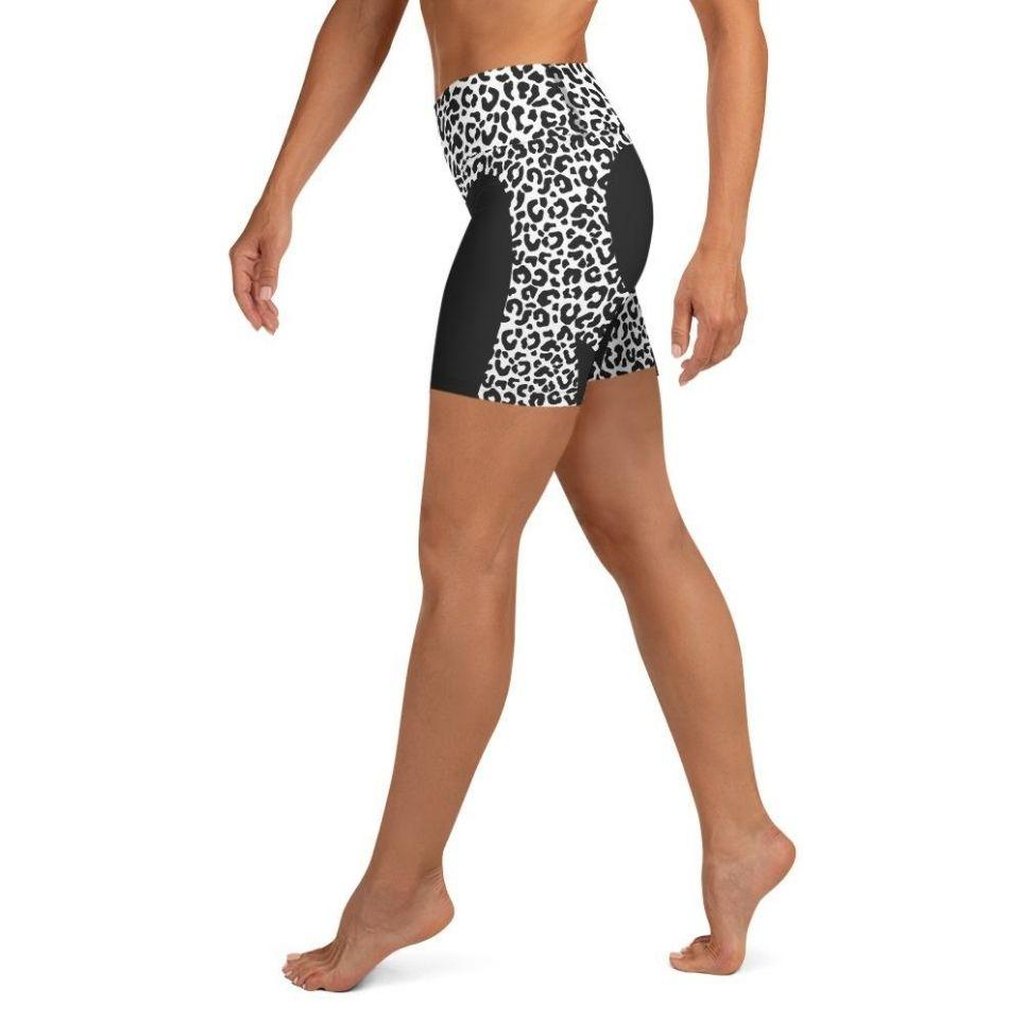 Leopard Heart Shaped Yoga Shorts
