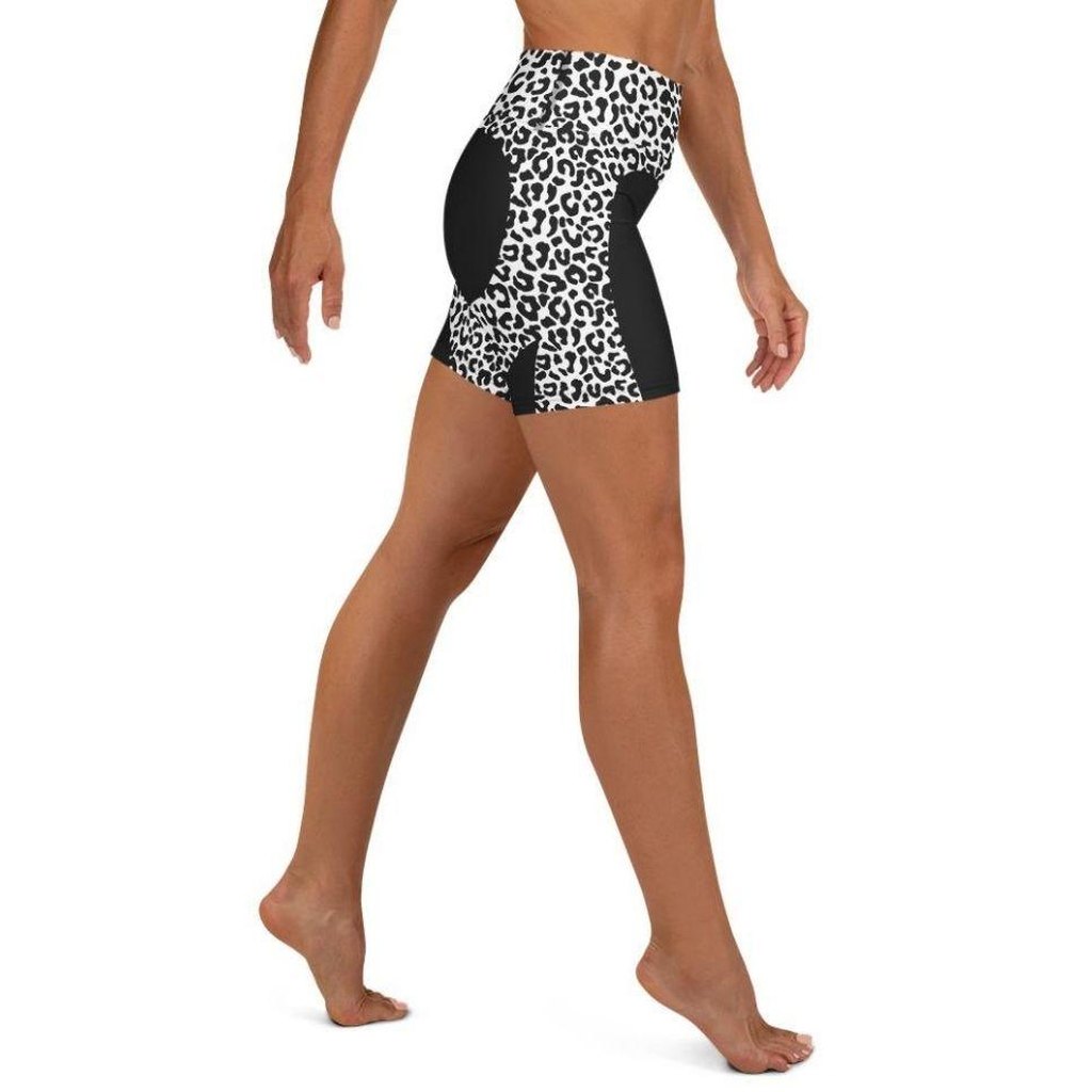 Leopard Heart Shaped Yoga Shorts