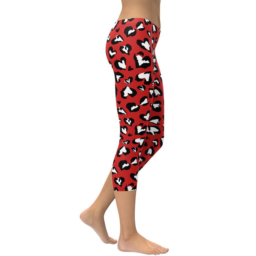 Leopard Hearts Capris