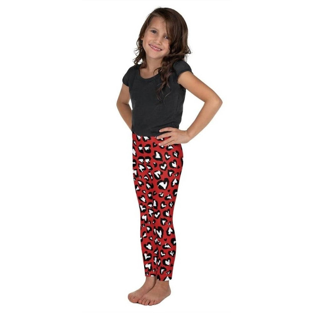 Leopard Hearts Kid's Leggings