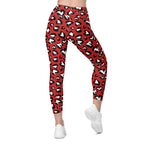 Leopard Hearts Leggings With Pockets