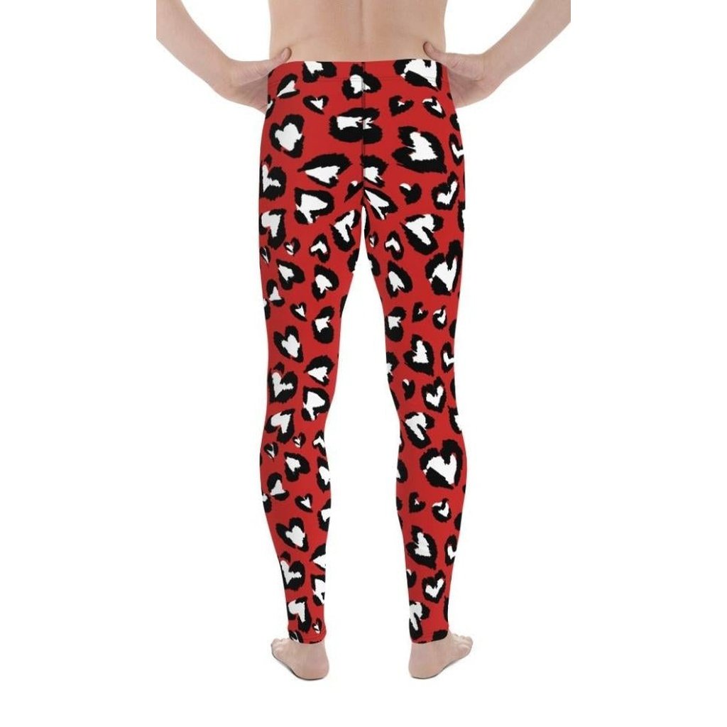 Leopard Hearts Men's Leggings