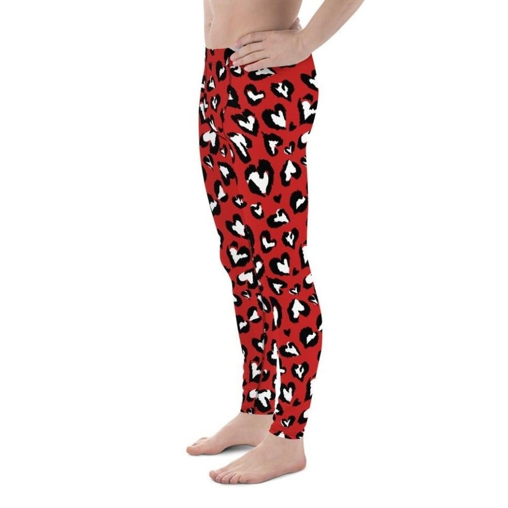 Leopard Hearts Men's Leggings