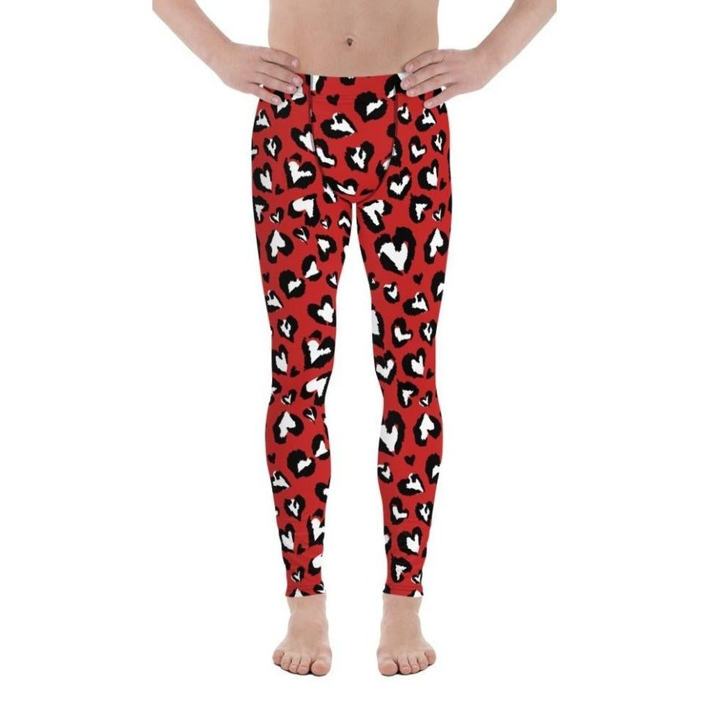 Leopard Hearts Men's Leggings