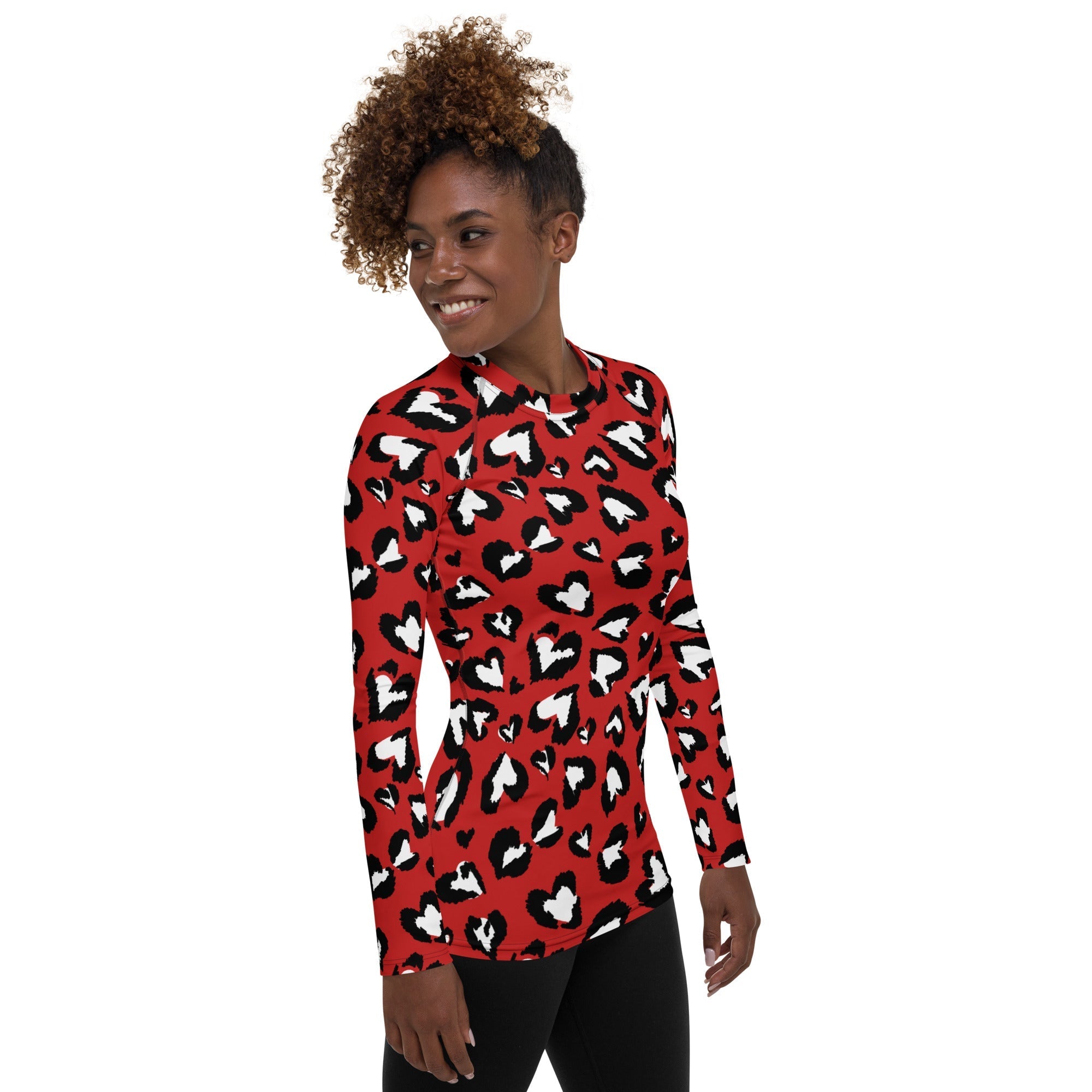 Leopard Hearts Rash Guard