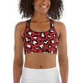 Leopard Hearts Sports Bra