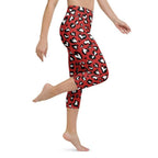 Leopard Hearts Yoga Capris