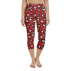 Leopard Hearts Yoga Capris