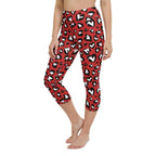 Leopard Hearts Yoga Capris