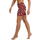 Leopard Hearts Yoga Shorts