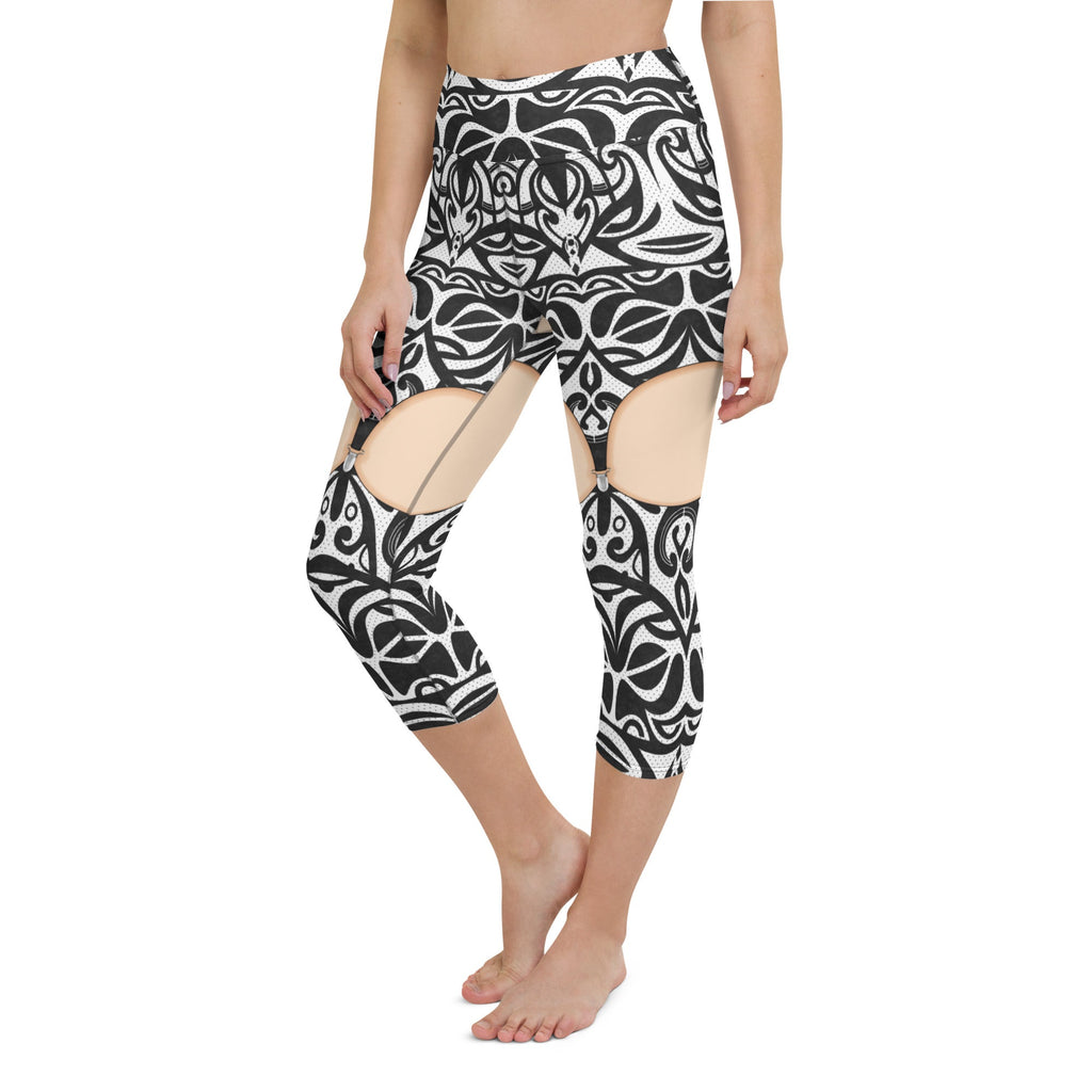 Light Tone Cute Suspenders Yoga Capris