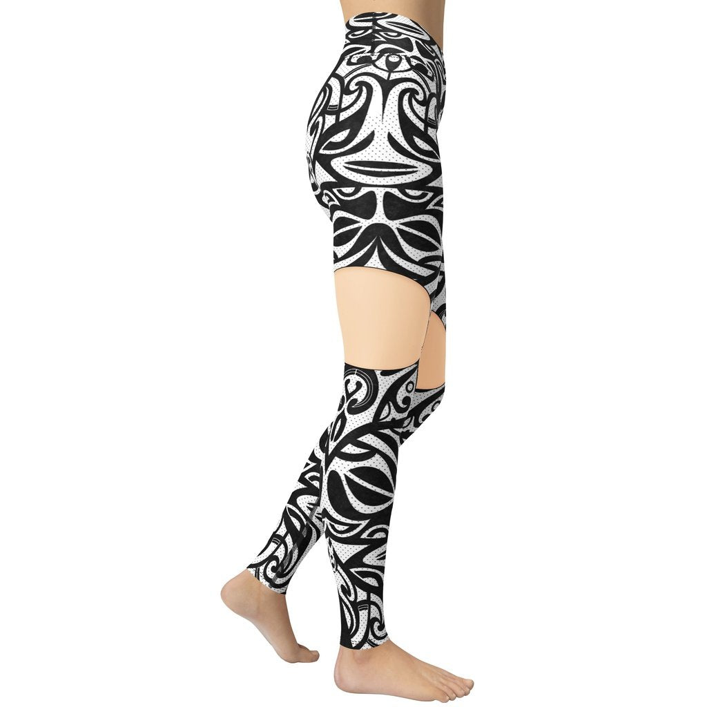 Light Tone Cute Suspenders Yoga Leggings