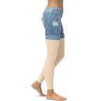 Light Nude Denim Shorts Leggings