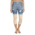 Light Tone Denim Shorts Yoga Capris