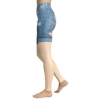 Light Nude Denim Shorts Yoga Leggings