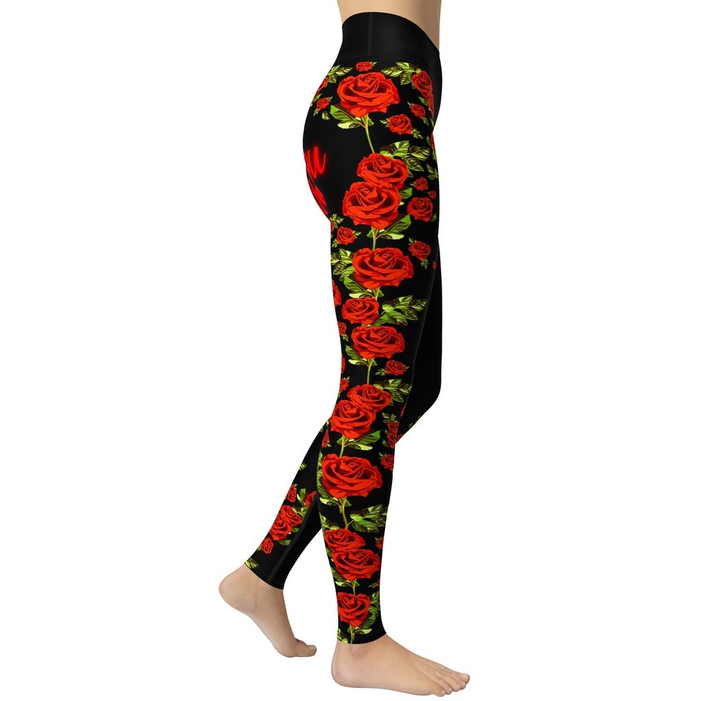 Love You Back Yoga Leggings