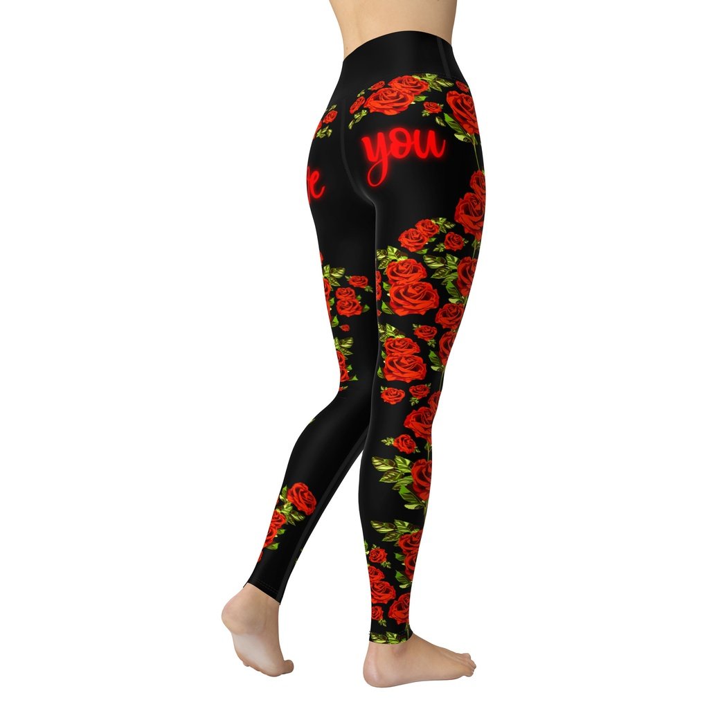 Love You Back Yoga Leggings