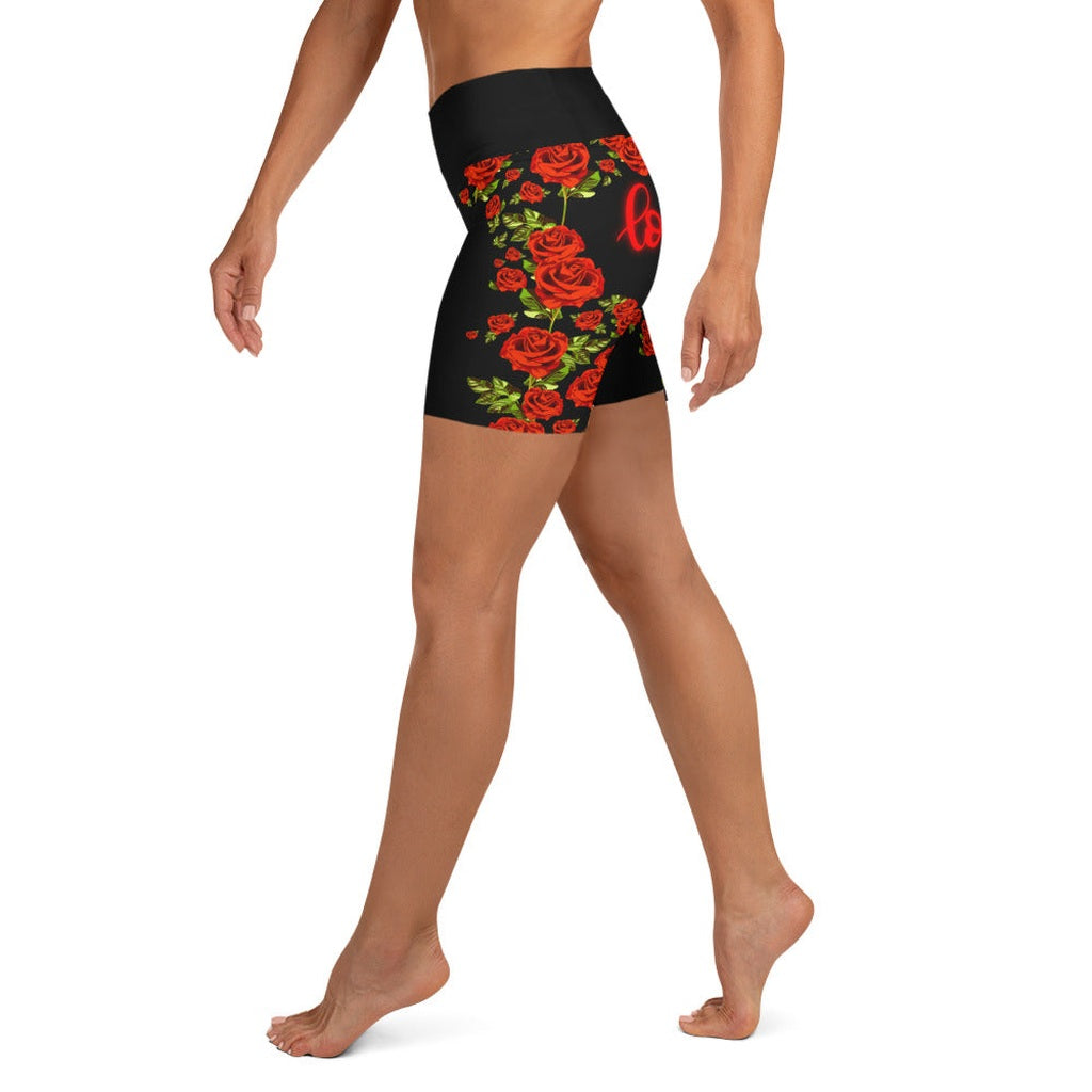 Love You Back Yoga Shorts