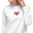 Lovely Heart Embroidery Sweatshirt