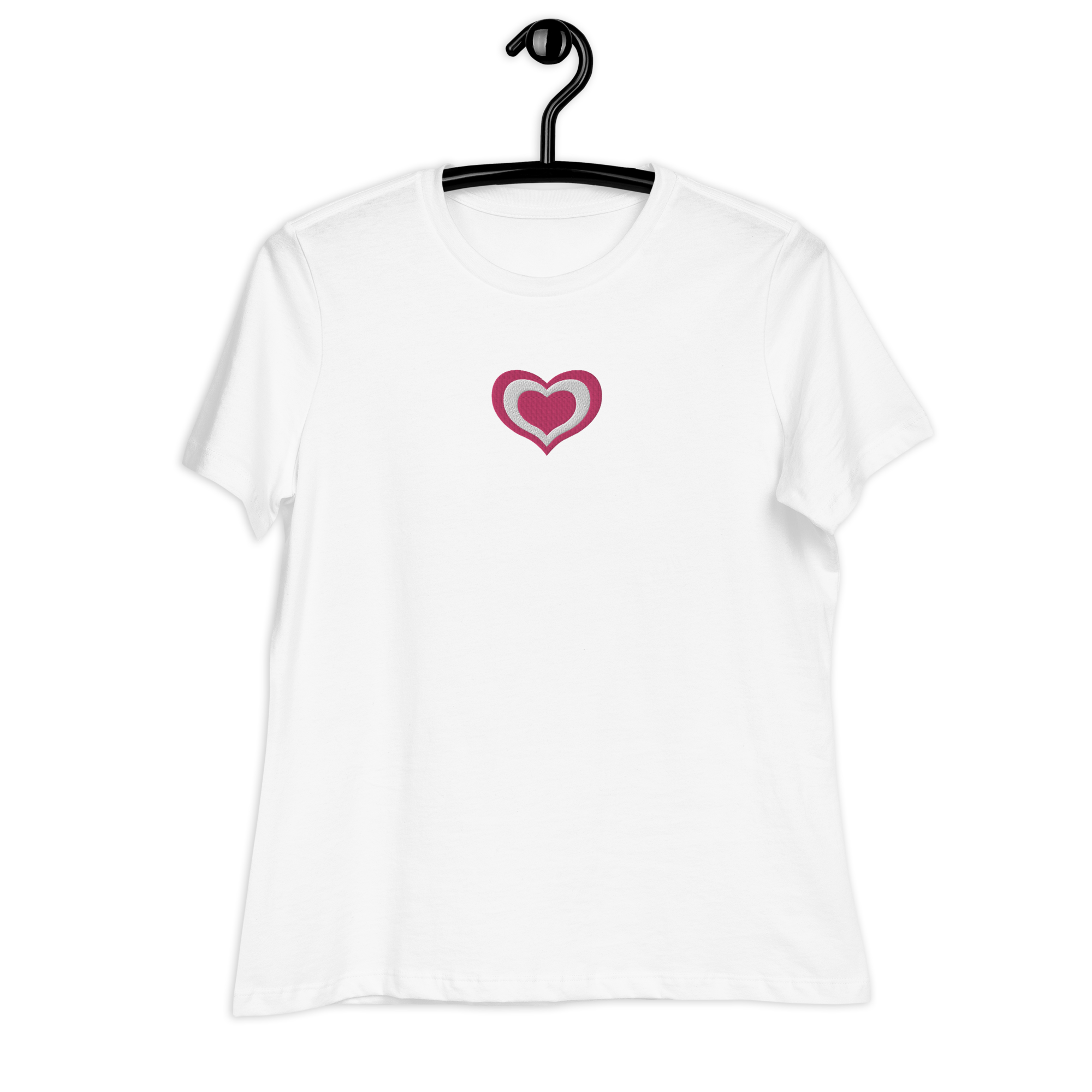 Lovely Heart Embroidery T-Shirt