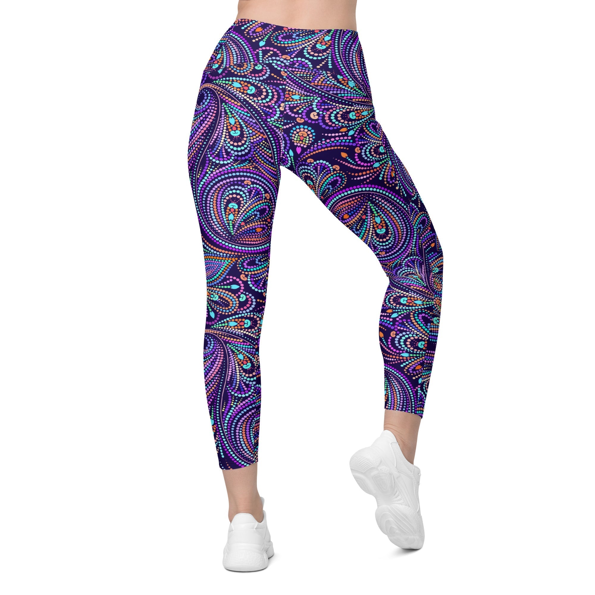 Lovely Mosaic Leggings With Pockets