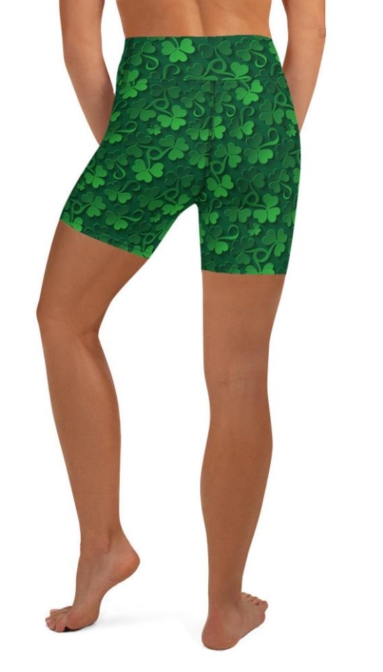 Lucky Shamrock Yoga Shorts