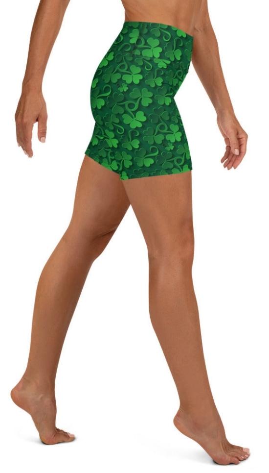 Lucky Shamrock Yoga Shorts